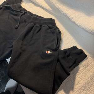 Vintage Champion Reverse Weave Black Jogger Sweatpants
